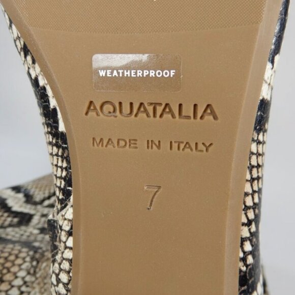 Aquatalia Leonora Snake Embossed Leather Boots Size 9 Weatherproof NEW - Picture 14 of 14